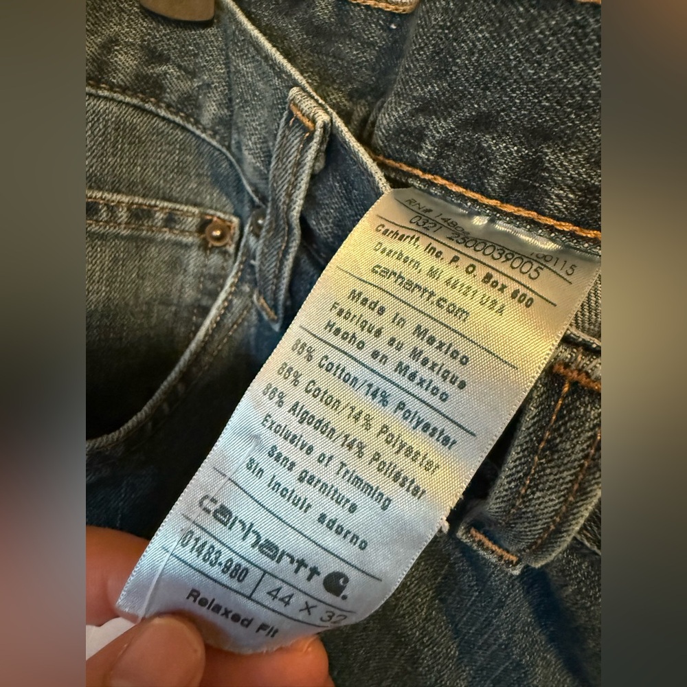 Carhartt Men's Blue Jeans 44-32 - Picture 4 of 7